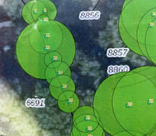 Bomen Effect Analyse - kaart